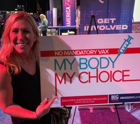 Marjorie Taylor Greene is against mandatory vaccination.